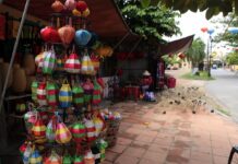 ĐÈN LỒNG VẢI LEN Đèn lồng vải len